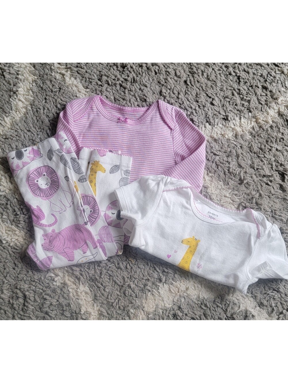 Carter's 18M Baby Girls 3-Piece Set with Animal Prints